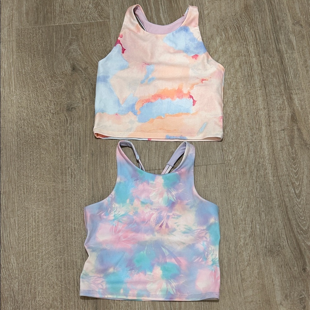 DSG Girls Tie-Dye Pastel Tank Tops - Pink, Lavender, Blue, Peach